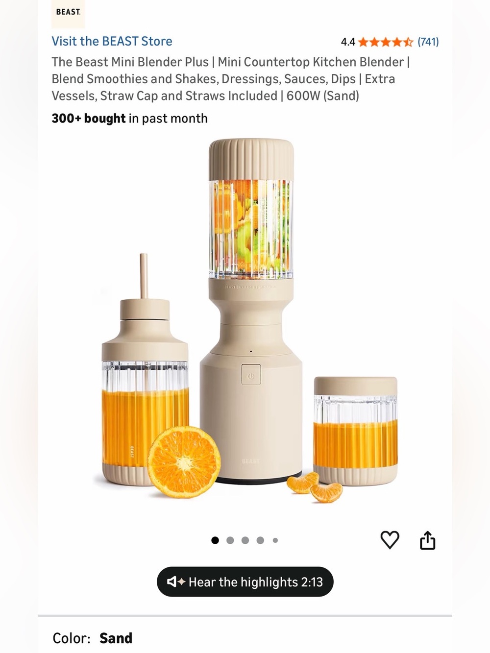 The Beast Mini Blender Plus
